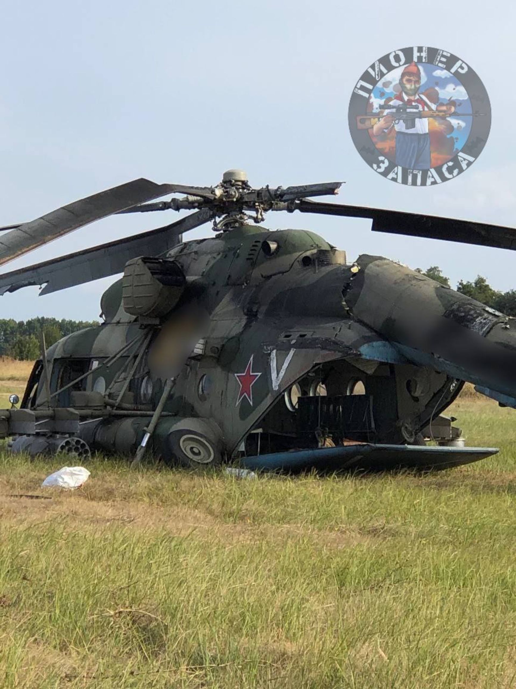 Российский Ми-8 после жесткой посадки