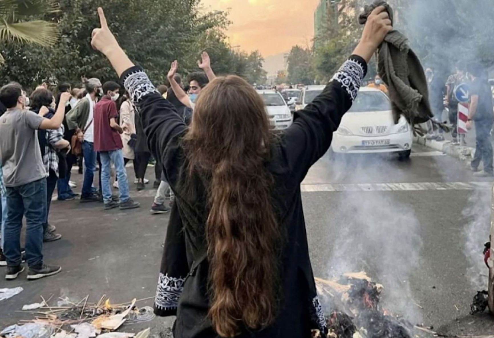 Protest in Tehran after the death of Mahsa Amini twitter