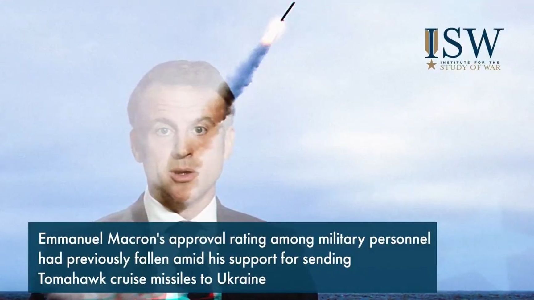 A frame from a fake video distributed by the Matryoshka disinformation network